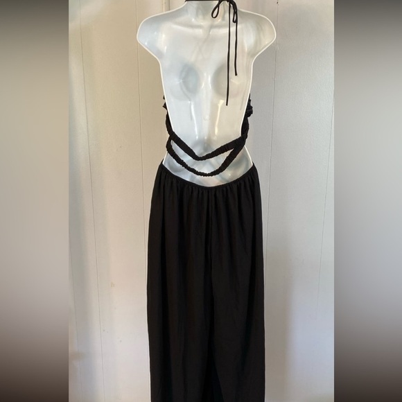 Bluewolfsea Womens Sexy Halter Backless Chiffon Wide Leg Jumpsuit Boho NWT 2XL - Picture 8 of 9